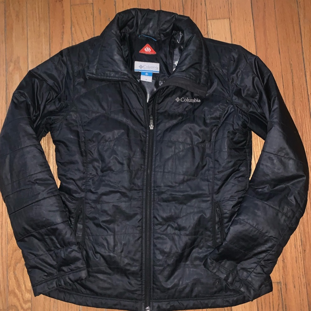 COLUMBIA Omni Heat Jacket Black Medium EXCELLENT Condition